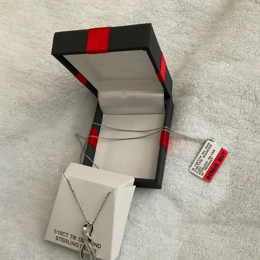 NWT 1/10CT TW DIAMOND STERLING  SILVER - Picture 6 of 10